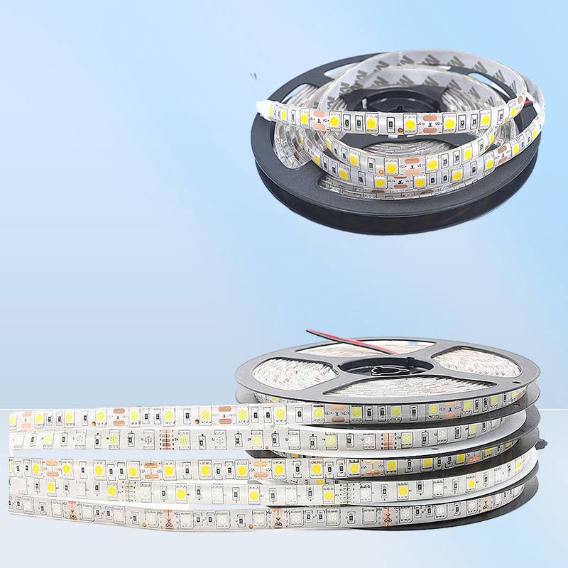 LED Strip 5m 300Led 5050 SMD DC 12V Waterproof IP65 Flexible Light White RGB Party Holiday Night Book Desk Lamp