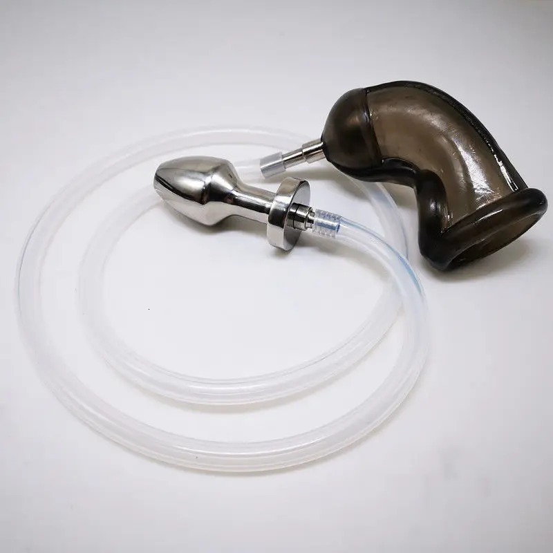 Adult Games SM Cock Cage Holy Water Peins Rings Urinal Anal Flushing Enema Alternative Stimulate Erotic Sex Toys for Women Men 240117