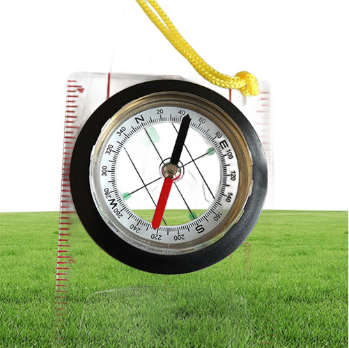 Outdoor Gadgets Whole Baseplate Ruler Compass Scouts Camping Hiking Map Scale Magnifier Distance Caculating Direction Guide T