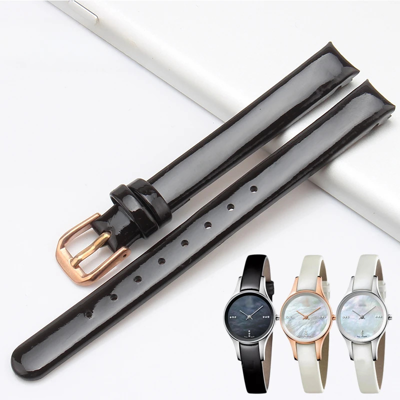 Original Replace Genuine Leather Women Watchband for CK K43231 K43232 K43236 Black White 10mm with Tool Cowhide Watch Strap 240116