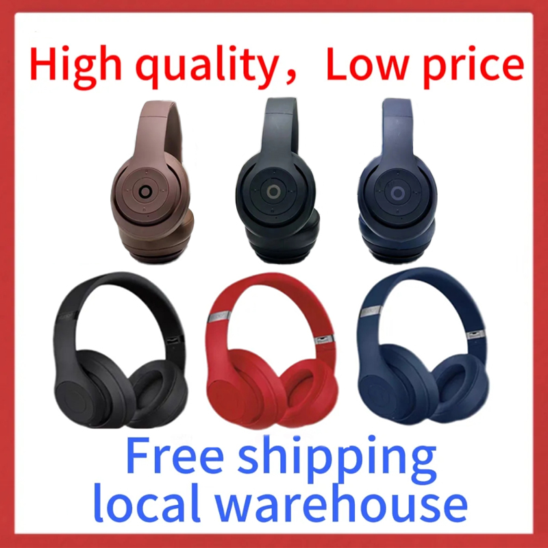 Casques Studio Pro 3 casques d'écoute sans fil Écouteurs Bluetooth Noise Annuleg Beat Headphone Sports Headset Head sans fil Mic Casque Stéréo pl