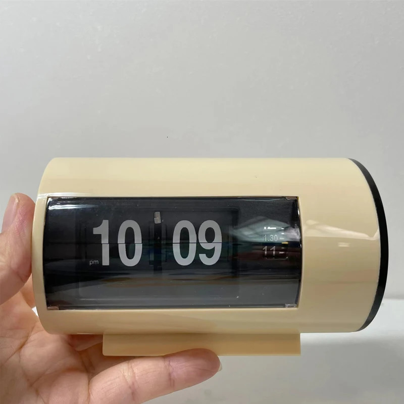Retro Table Clock Auto Flip Clock 12 Hours AM/ PM Format Display Timepiece Desk Clock Flip Page Turning Clocks 240116