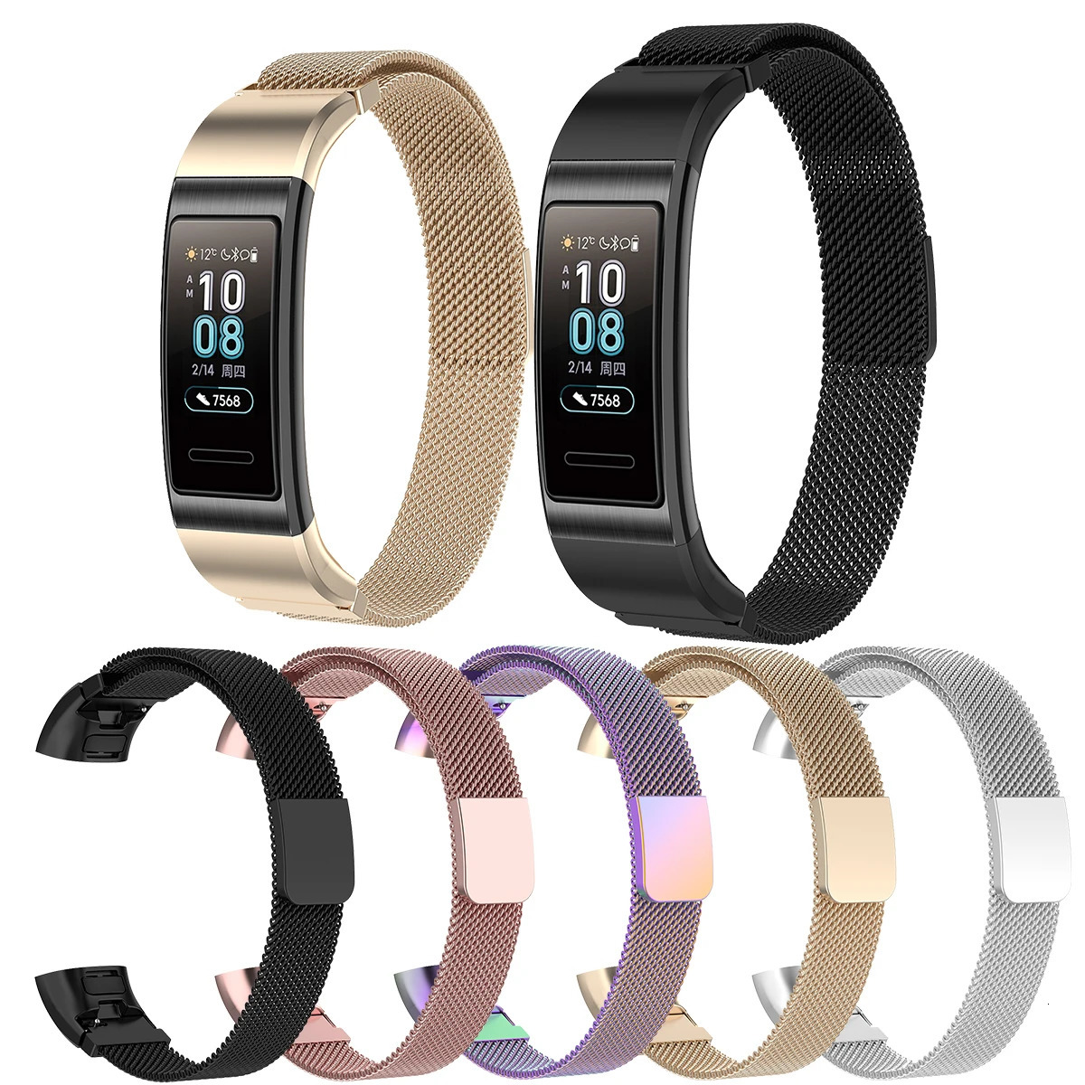 Metal Strap for Huawei band 3 pro Smart Watch Stainless Steel Bracelets Band 4 Pro Magnetic Loop Correa 240116