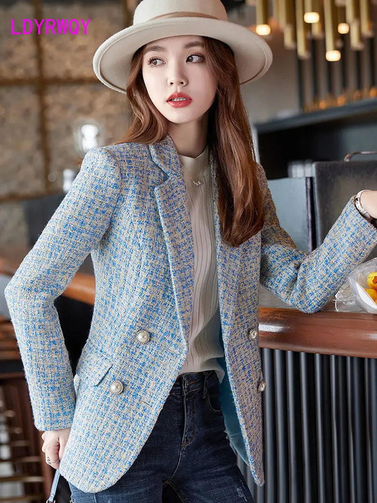 french tweed blazer womens spring suit blazers 240116