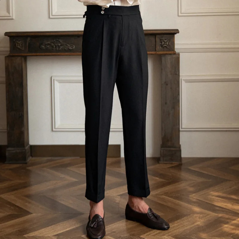 Leisure Mens Suit Pants Slim Fit Trousers For Wedding Party Business Formal Waistline Spring Summer 240117