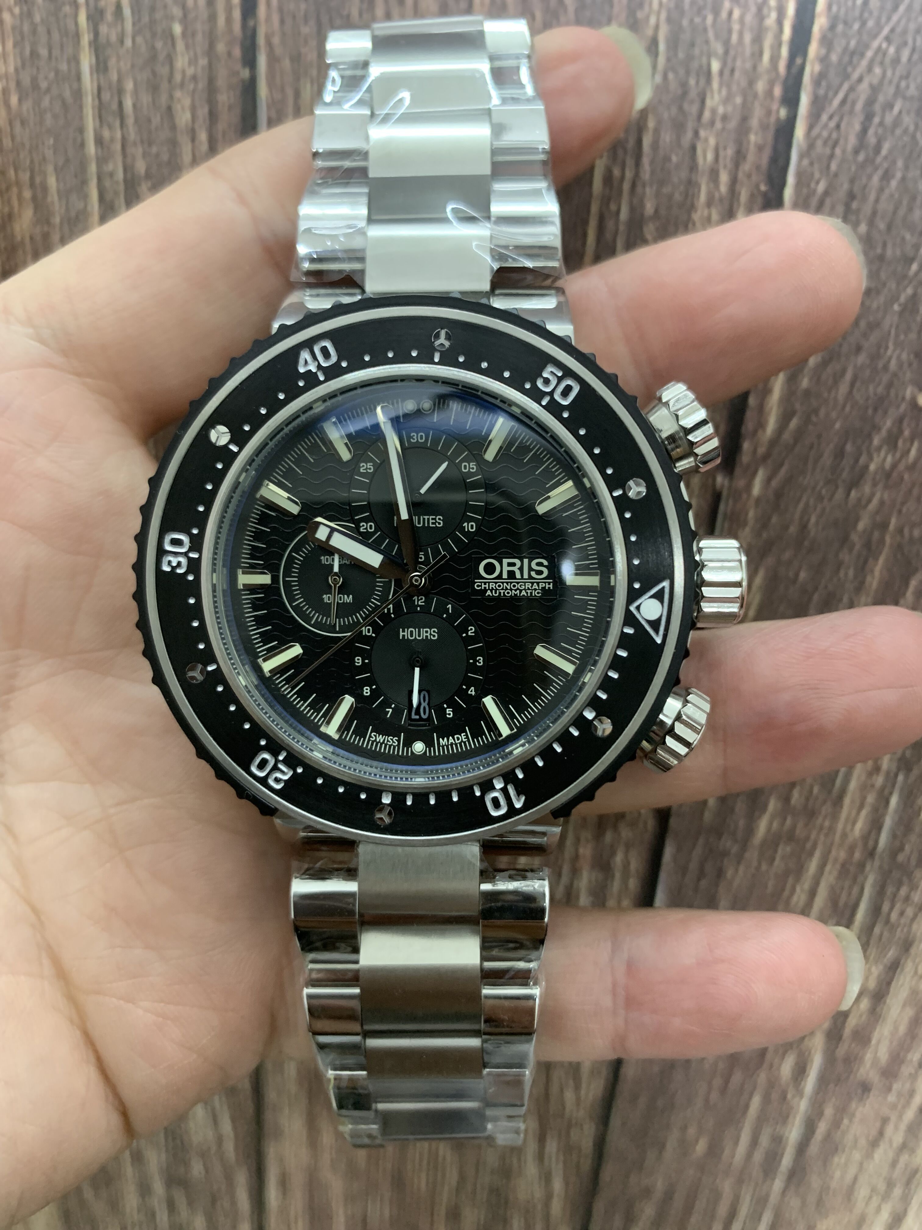 Top quality men watch big guy 50mm chronograph chrono working JAPAN quartz BIG CROWN PRO PILOT wristwatch AQUIS players ferdinandsurdez