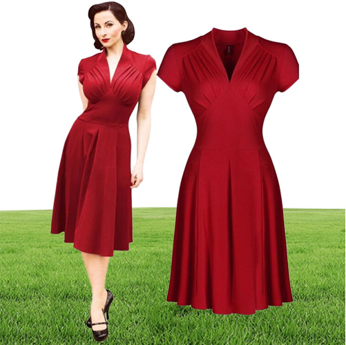 Women039s Vintage Style Vintage 1940s Shirtwaist Trumpet Evening Dress Dress Swing Skater Prom Dress