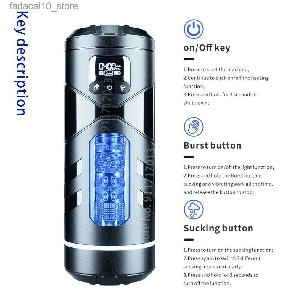 Other Health Beauty Items Automatic Heated Sucking Male Vibration Blowjob Masturbation Equipment Machine Adult Goods for Man Masturbators Cup Q240117