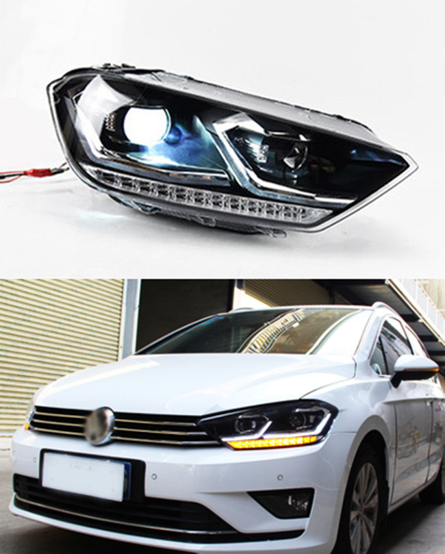 Car Head Light Auto Daytime Running Lamp for VW Sportsvan Headlight 2016-2020 Turn Signal Projector Lens