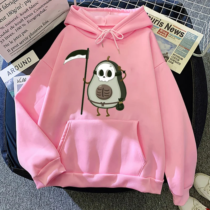 Cute Avocado Cartoon Graphics Men Hoodie Sports Casual Loose Pullover Halloween Unisex Kawaii Streetwear Cosplay Hoodies 240117