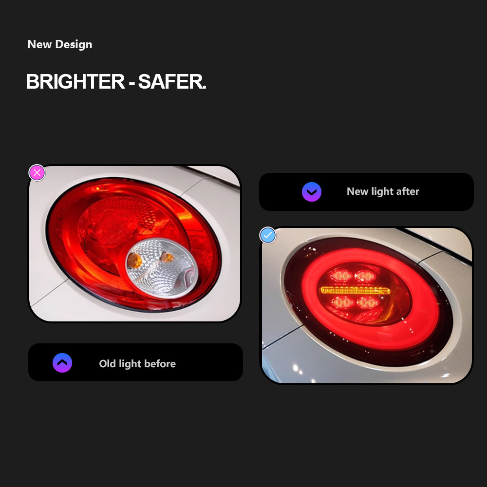 LED taillight for VW Beetle Tail Lights 2006-2012 Taillights Rear Dynamic Turn Signal Fog Lamp Auto Assembly