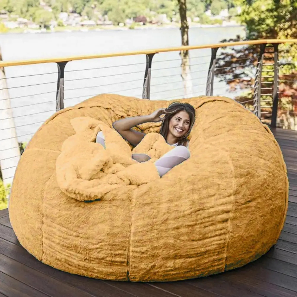 Bean Bag Chair Cushion Practical Extra Large Bean Bag Chair Cover Flexible Bean Bag Cover Household Supplies 240116