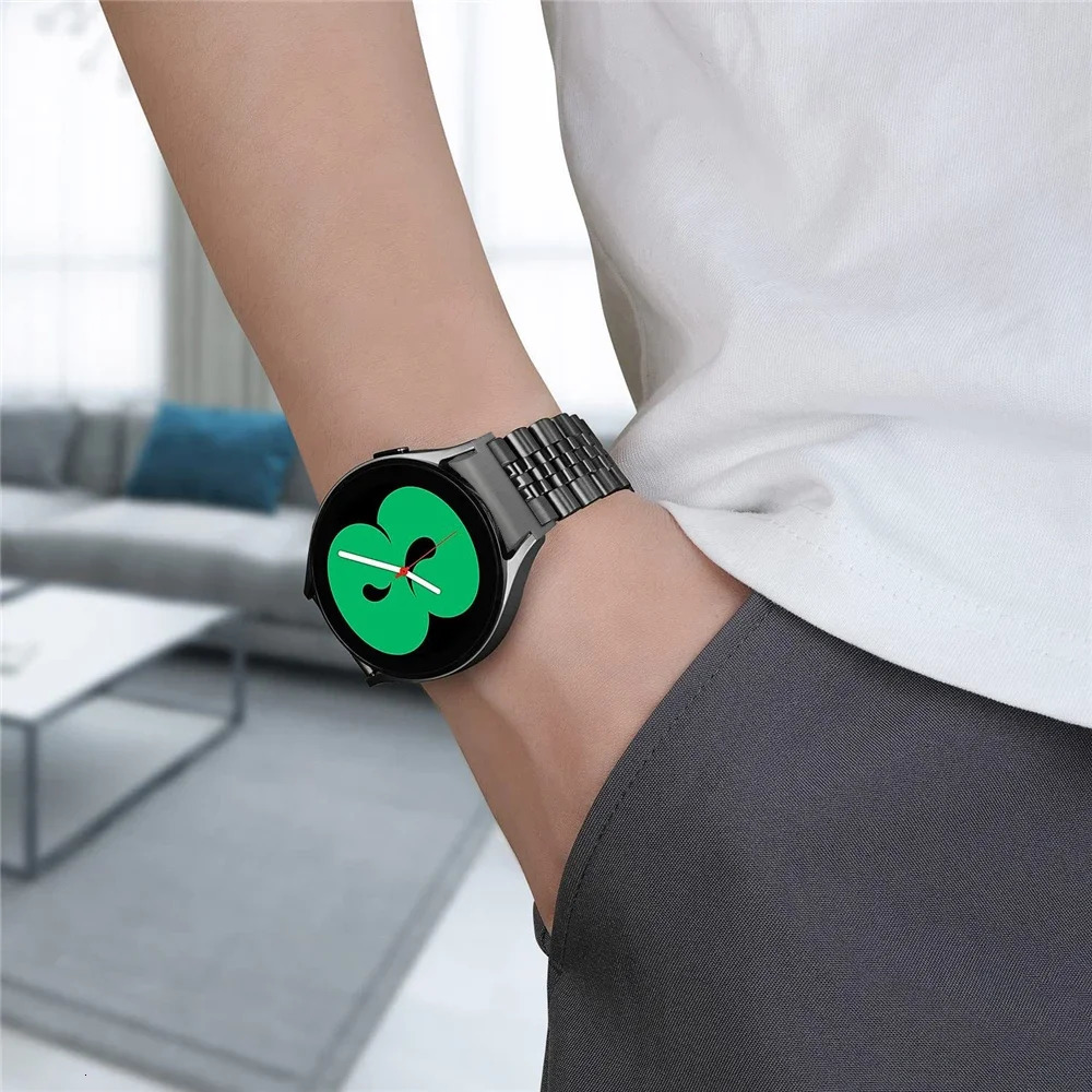 No Gaps Stainless Steel Quick Fit Strap For Galaxy Watch 6 Classic 43mm 47mm 654 40mm 44mm 5Pro 45mm Curved End Band 240116