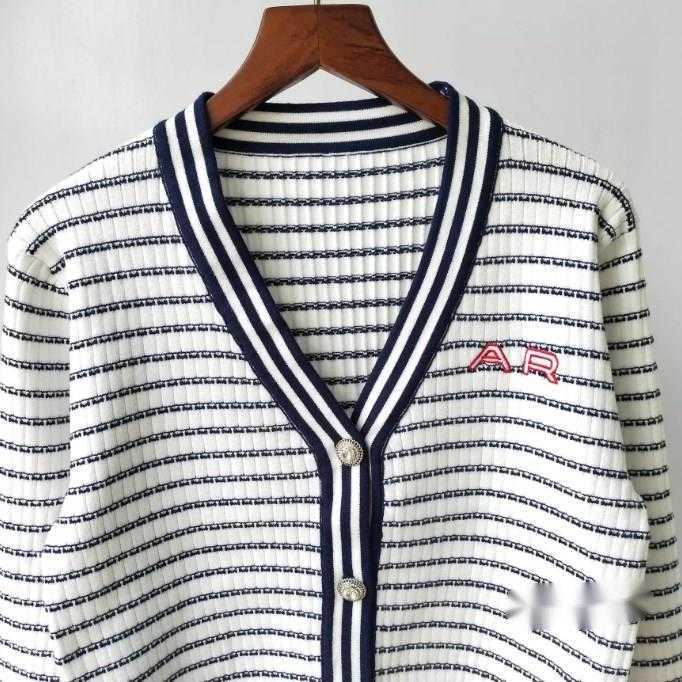 Autumn White Striped Embroidery Women's Two Pieces Sets Brand Same Style Two Piece Dress