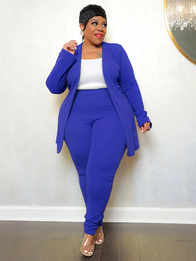Wmstar Plus Size Two Piece Outfits Women Matching Suit Solid Top Leggings Pants Sets Casual Fall Winter Wholesale Drop 240117