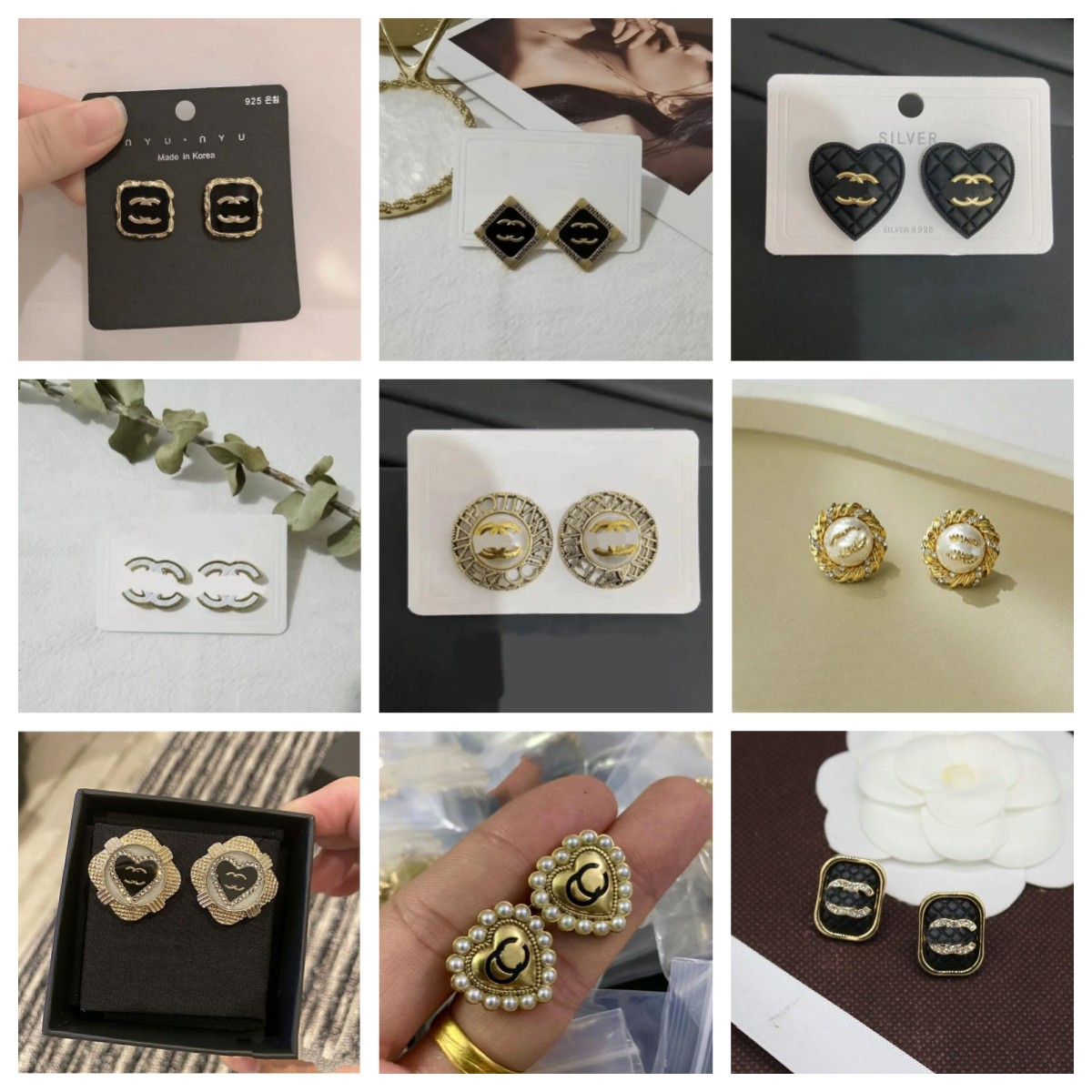 Fashion Stud Retro Earrings Designer Letter Earring For Women High Quality Jewelry Accessory Gifts 20style