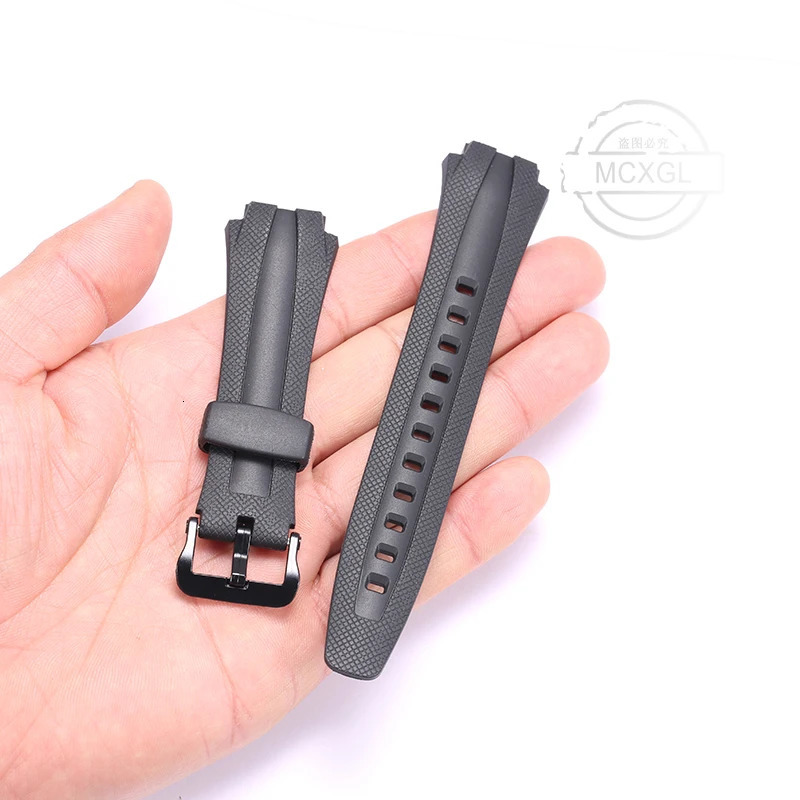 17mm Resin Replacement Strap For Casio AQ160w AQ161w AQ163w Men Band Rubber Sprot Waterproof Bracelet Watch Accessories 240116