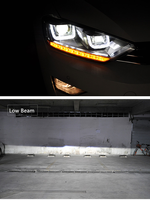 Car Headlight for VW Sportsvan LED Daytime Running Head Light 2-16-2020 Turn Signal Dual Beam Lens