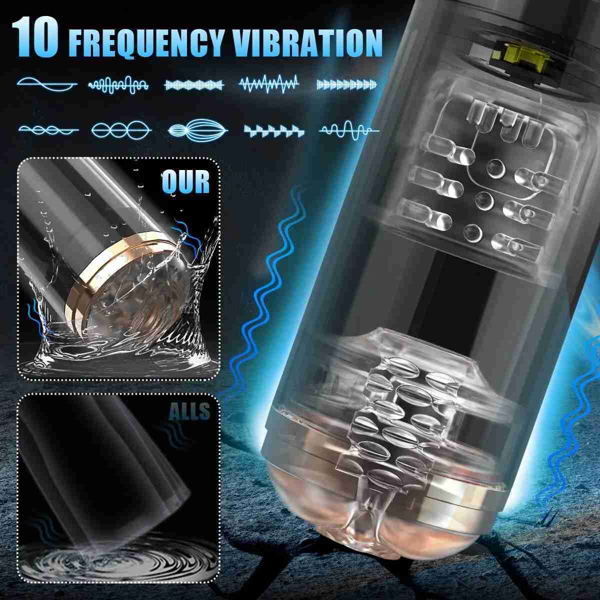 Other Health Beauty Items Automatic Male Masturbators Cup Thrusting Rotating Vibration Hands Free Pocket Pussy Stroker 3D Realistic Sleeve Adult z2502