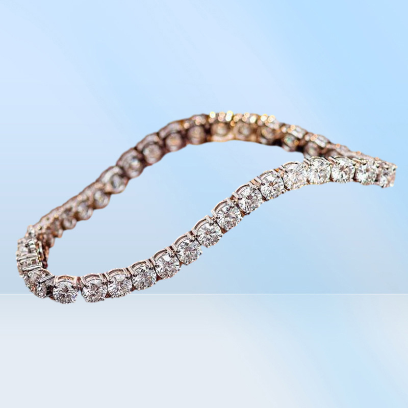 Link Bracelets Real Moissanite Tennis Bracelet For Women S925 Sterling Silver 4mm Diamonds Bangles Chains Fine Jewelry