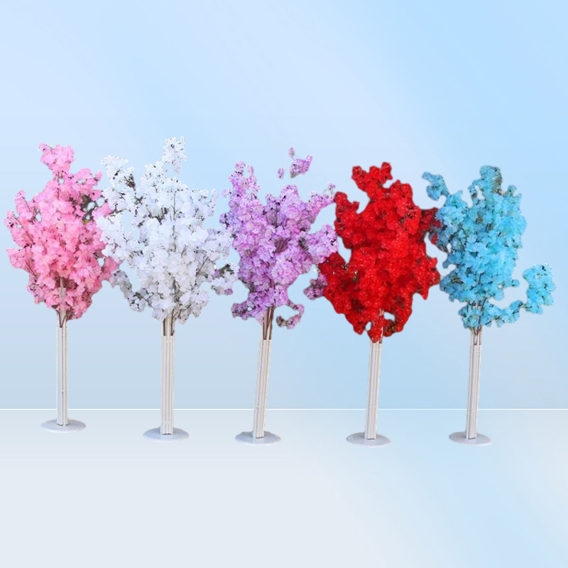 Wedding Decoration 5ft Tall 10 piecelot slik Artificial Cherry Blossom Tree Roman Column Road Leads For Wedding party Mall Opened4092988