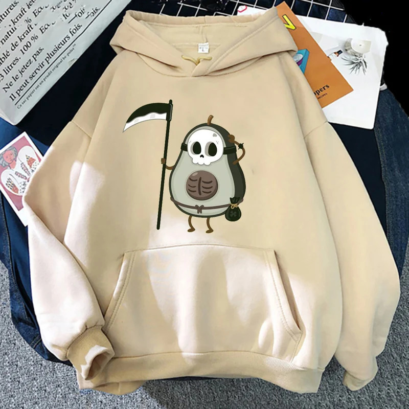 Cute Avocado Cartoon Graphics Men Hoodie Sports Casual Loose Pullover Halloween Unisex Kawaii Streetwear Cosplay Hoodies 240117