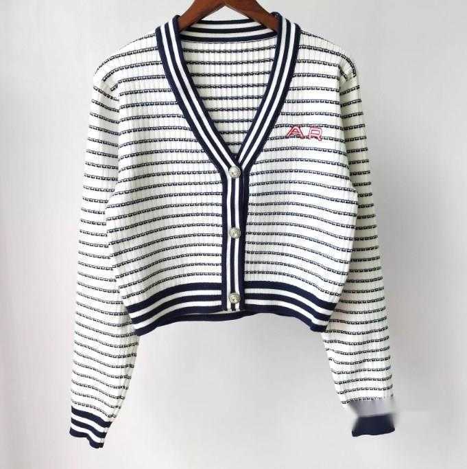 Autumn White Striped Embroidery Women's Two Pieces Sets Brand Same Style Two Piece Dress