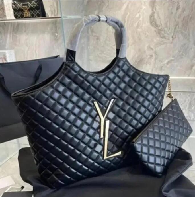 2025 Fashion Designer Tote Shopping Tots Bag Lambskin Large Shoulder Genuine Leather Women The Totes Bags Crossbody Lady Handbag Loulou AA