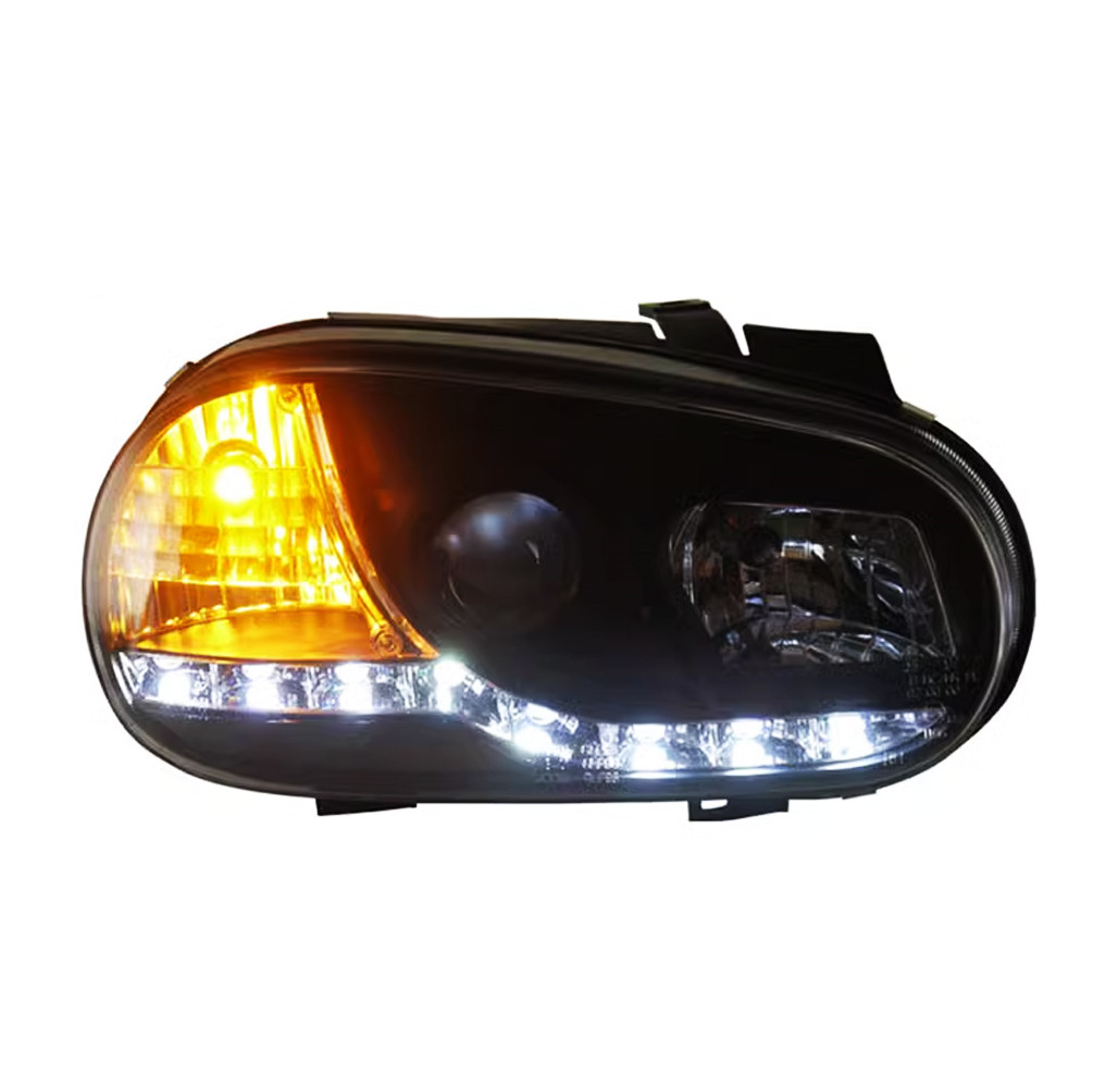 Car Turn Signal Head Lamp for VW Golf 4 LED Daytime Running Headlight 2004-2008 MK4 High Beam Light Lens