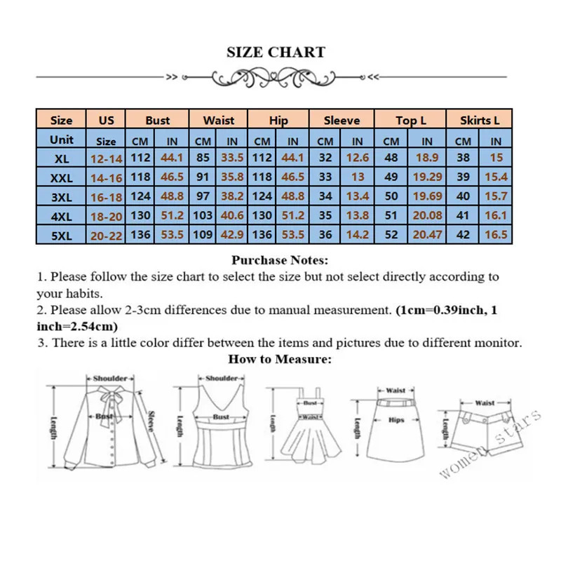 Wmstar Plus Size Women Clothing Mini Skirt Sets Summer Solid Top Print Sweet Matching Two Piece Outfits Wholesale Drop 240117