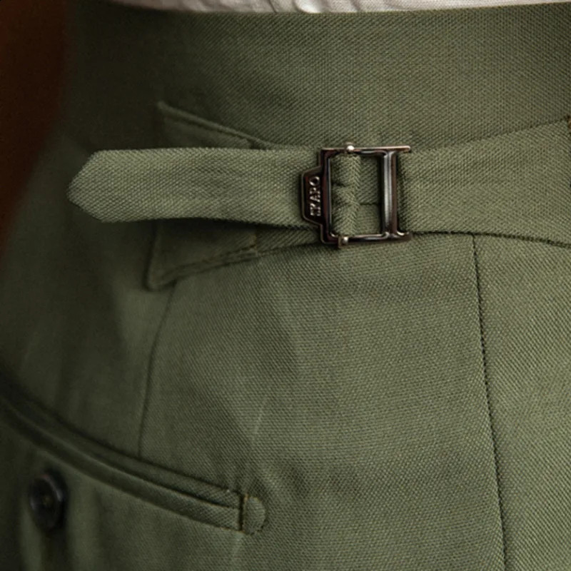 Leisure Mens Suit Pants Slim Fit Trousers For Wedding Party Business Formal Waistline Spring Summer 240117