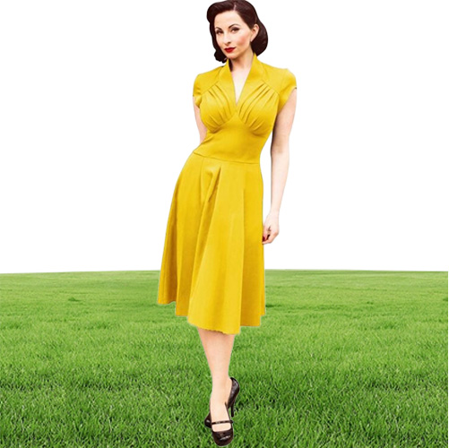 Women039s Vintage Style Vintage 1940s Shirtwaist Trumpet Evening Dress Dress Swing Skater Prom Dress