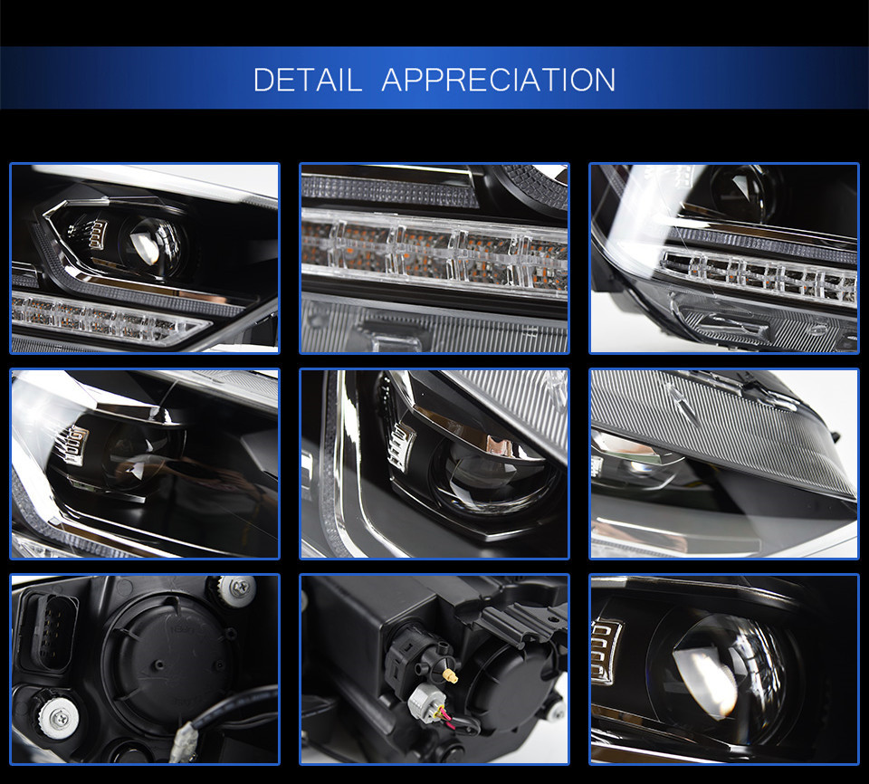 Car Head Light Auto Daytime Running Lamp for VW Sportsvan Headlight 2016-2020 Turn Signal Projector Lens