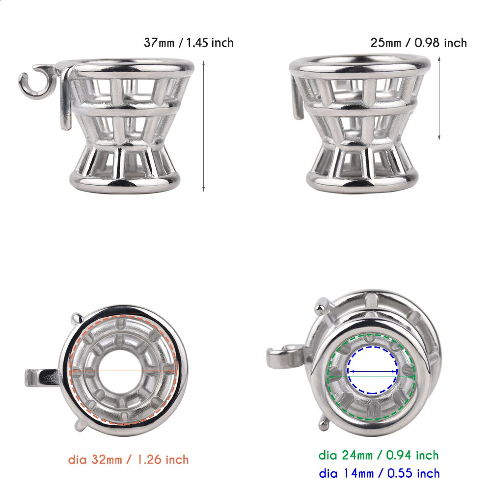 FRRK Metal Chastity Cage Men Cock Lock Inverted Penis Open Ended Stainless Steel Intimate Sex Products BDSM Toys Shop 240117
