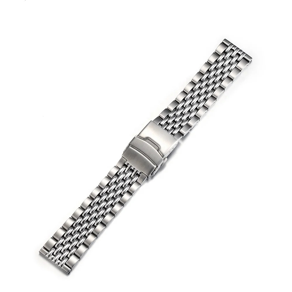 Silver Stainless Steel 20MM 22MM Bead Of Rice Watch Band Bracelet Fit For SKX007 Dive 240116