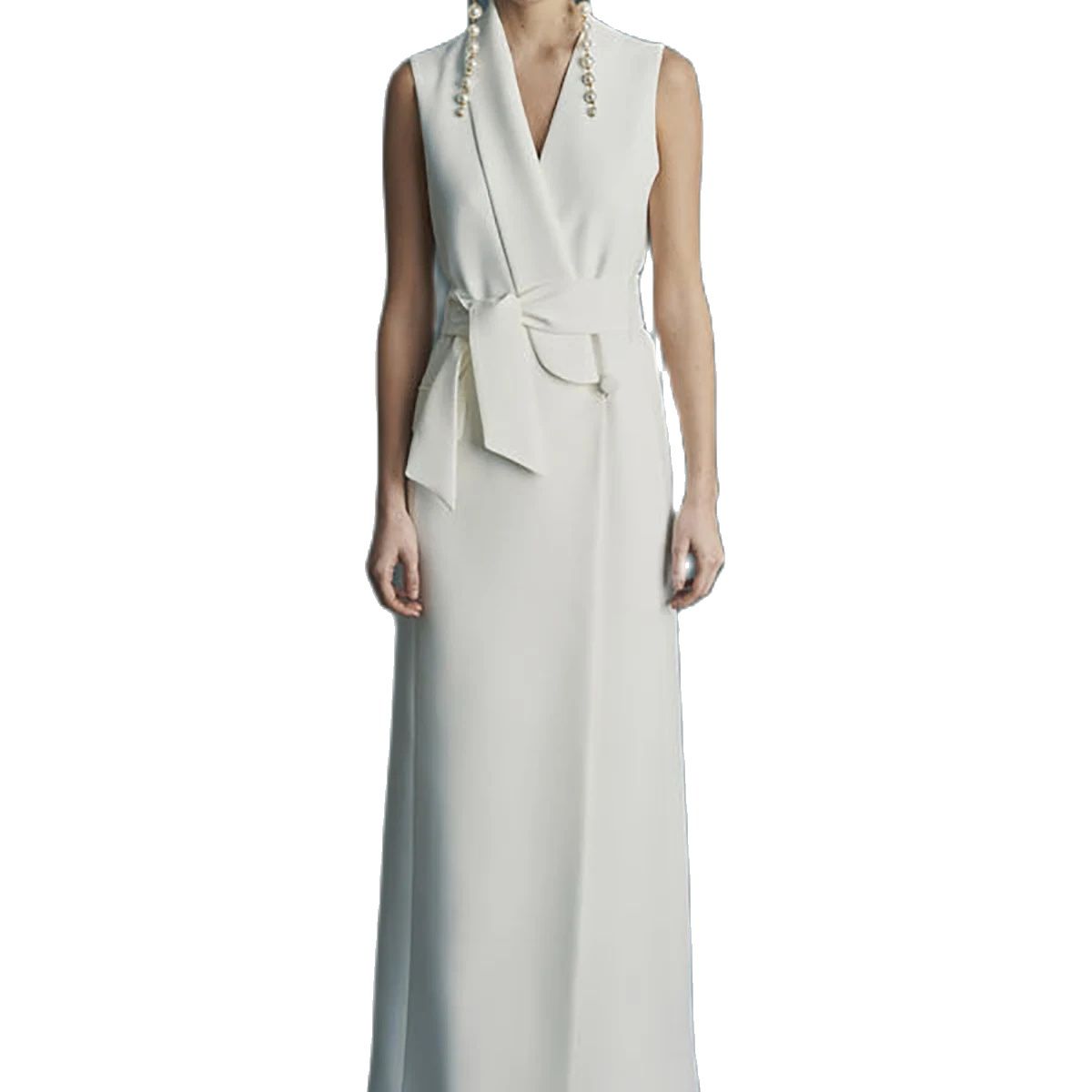 White Women Dress Suits Shawl Lapel Short Sleeve Mother Of Bride Long Blazer For Wedding Custom Made