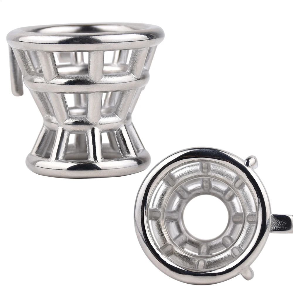 FRRK Metal Chastity Cage Men Cock Lock Inverted Penis Open Ended Stainless Steel Intimate Sex Products BDSM Toys Shop 240117