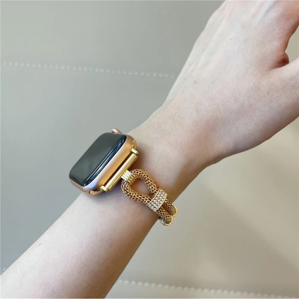 Fashion diamond Bracelet Stainless Steel band for apple watch S10 46mm series Ultra 49mm 2 42mm 38mm Lady strap iwatch 9 8 7 6 SE 5 4 40mm 44mm 41mm 4