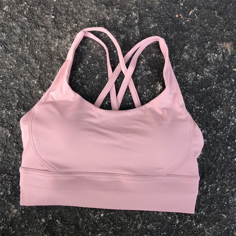 Women Cross Strap Shockproof Beautiful Back Clothing Breathable Quick Dry Yoga Bra Fiess Sports Underwear Workout Gym Tank Tops Running Casual Brassie