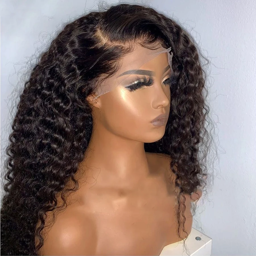 Peruvian Natural Hair Deep Wave Wig 99j Burgundy Lace Front Wig 13x4 Hd Lace Frontal Wig 360 Full Lace Wig Synthetic Pre Plucked Brazilian Hair