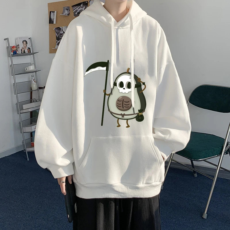 Cute Avocado Cartoon Graphics Men Hoodie Sports Casual Loose Pullover Halloween Unisex Kawaii Streetwear Cosplay Hoodies 240117