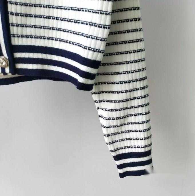 Autumn White Striped Embroidery Women's Two Pieces Sets Brand Same Style Two Piece Dress