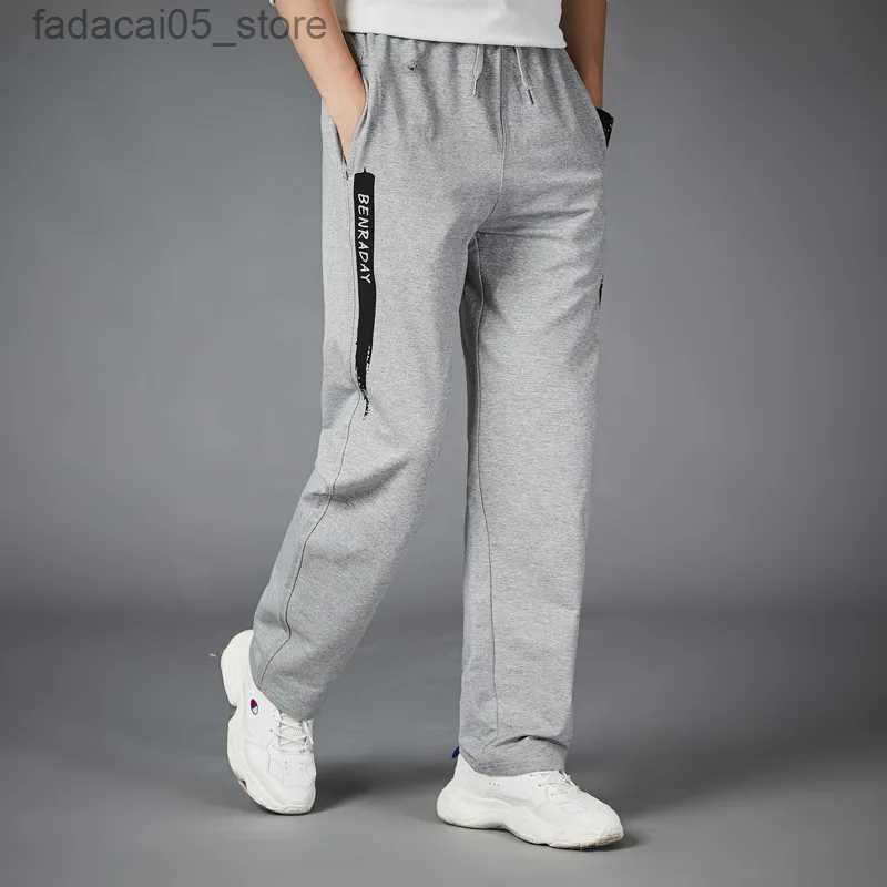Men's Pants Men Loose Sport Running Stripe Sweatpants Fitness Training Pants Mens Straight Trousers Tracksuit Jogging Sportswear Goggers Q240117