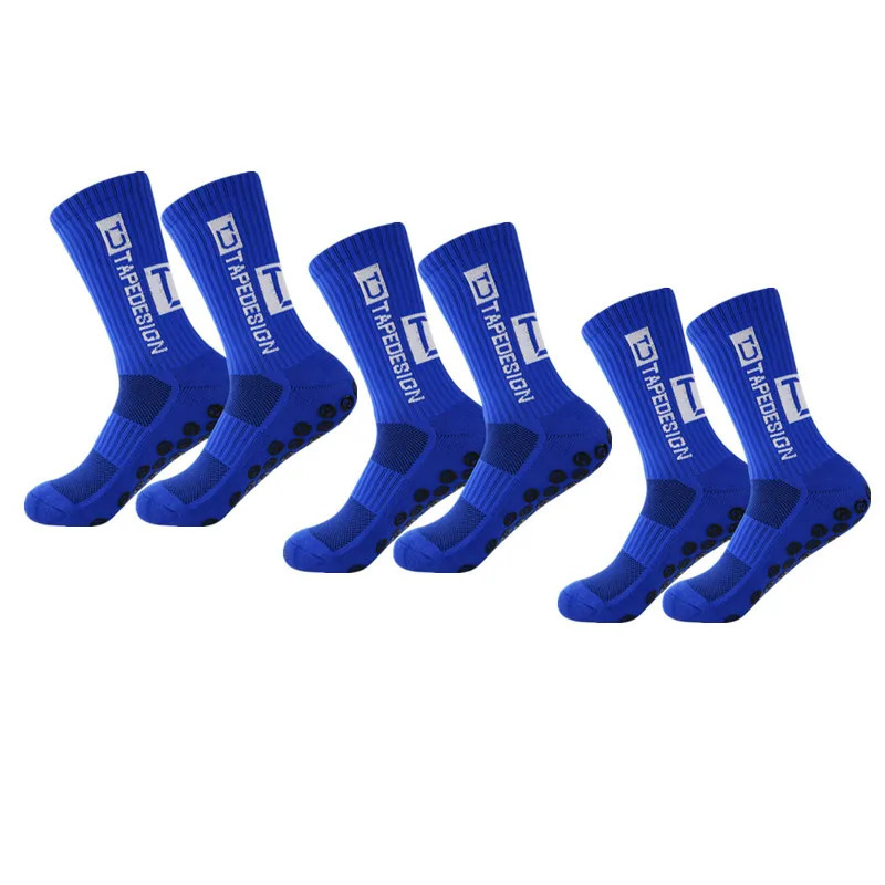 3 Pairs Mens Soccer Socks Anti Slip Non Grip Pads for Football Basketball Sports 240117