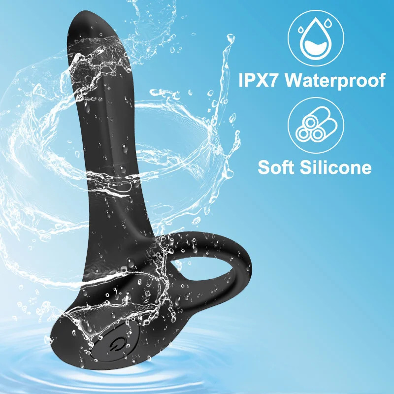 20 Modes Vibration Silicone Cock Ring Penis Massage Sex Toys For Men Delayed Ejaculation Couples Flirting Games G Spot Vibrator 240117