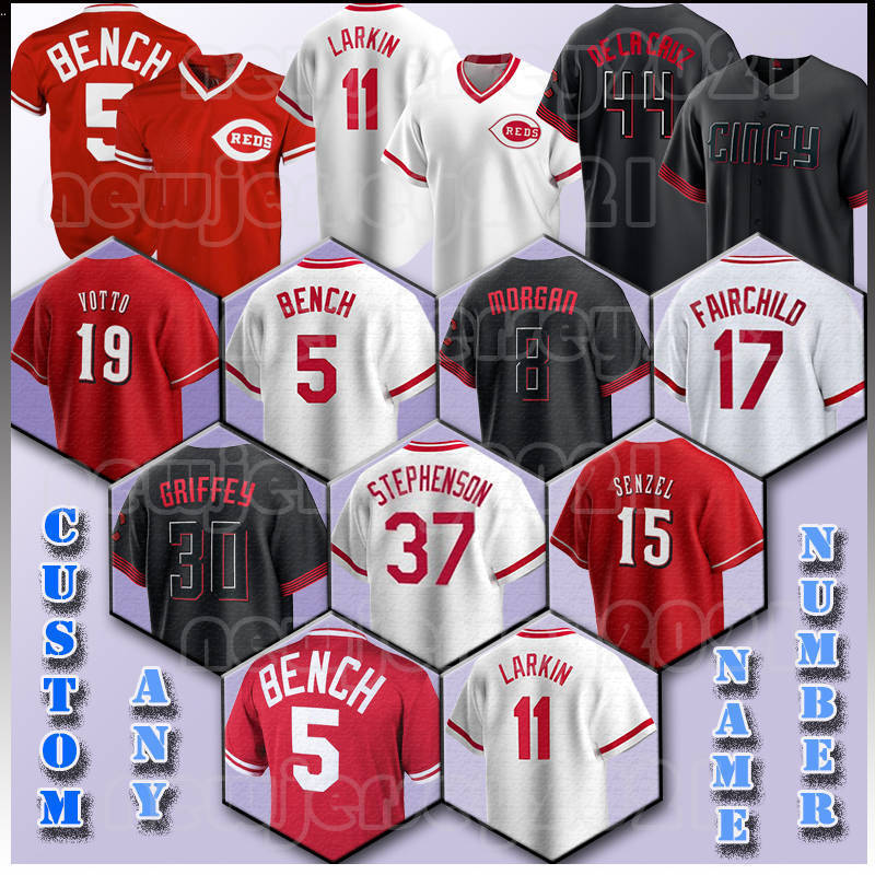 Cincinnati Baseball Jersey 44 Elly De La Cruz Reds 5 Johnny Bench 30 Ken Griffey Jr. 11 Barry Larkin 19 Joey Votto 6 Jonathan India 7 Spencer Steer Cincinnati Baseball Jersey 44 Elly De La Cruz Reds 5 Johnny Bench 30 Ken Griffey Jr. 11 Barry Larkin 19 Joey Votto 6 Jonathan India 7 Spencer Steer