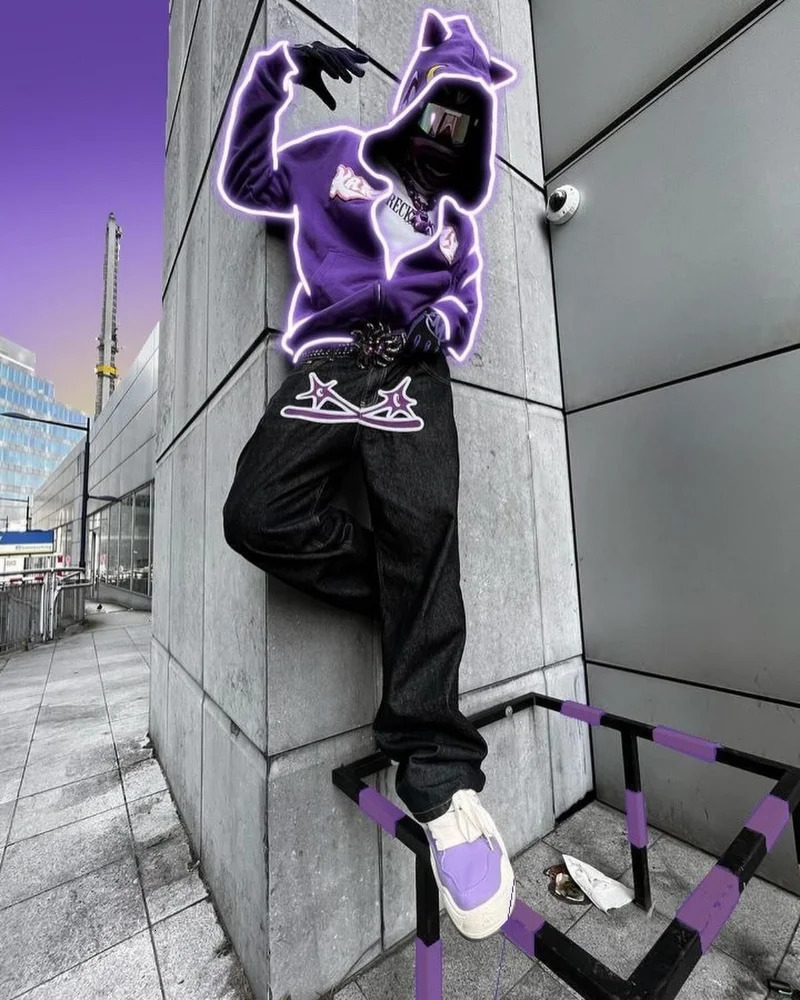 Y2K mens jeans Gothic Vintage Streetwear 2023 Hip Hop Black Casual Men women baggy Harajuku rock casual loose 240117