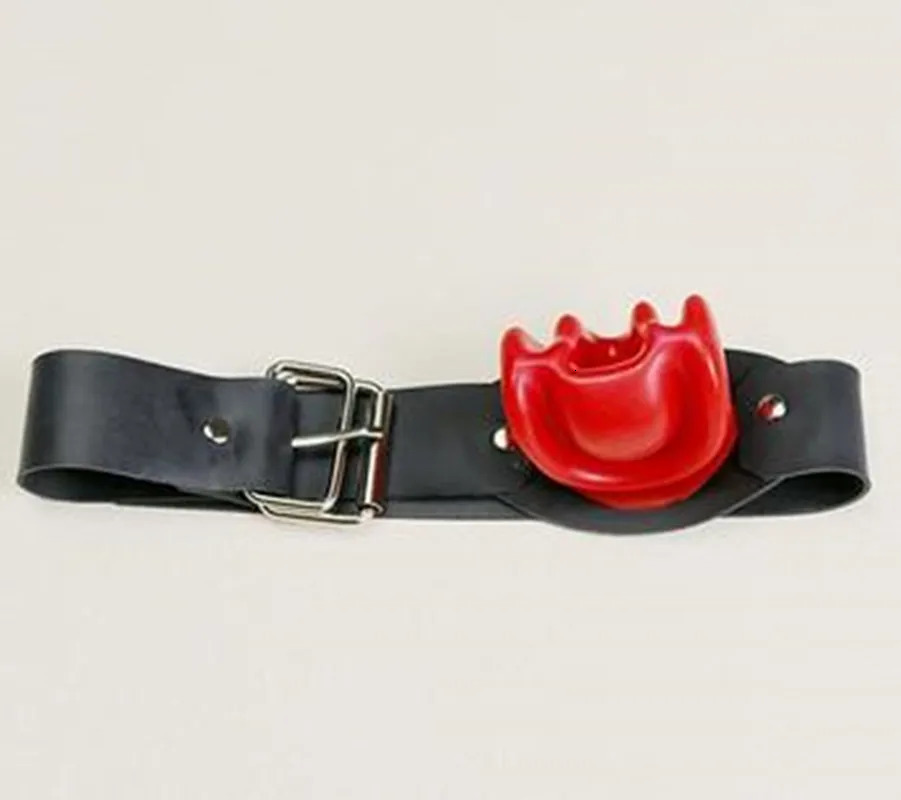 Adult Games Sex Slave Gag Bdsm Bondage Open Mouth Gag Black/Red Latex Soft Mouth Dilatation Ball Sex Toys For Couples Mouth Ball 240117