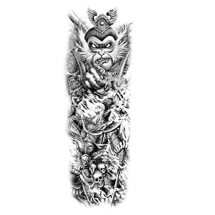 Makeup arm big Full flower pattern whole water transfer lion Angel suit Tattoo Sticker