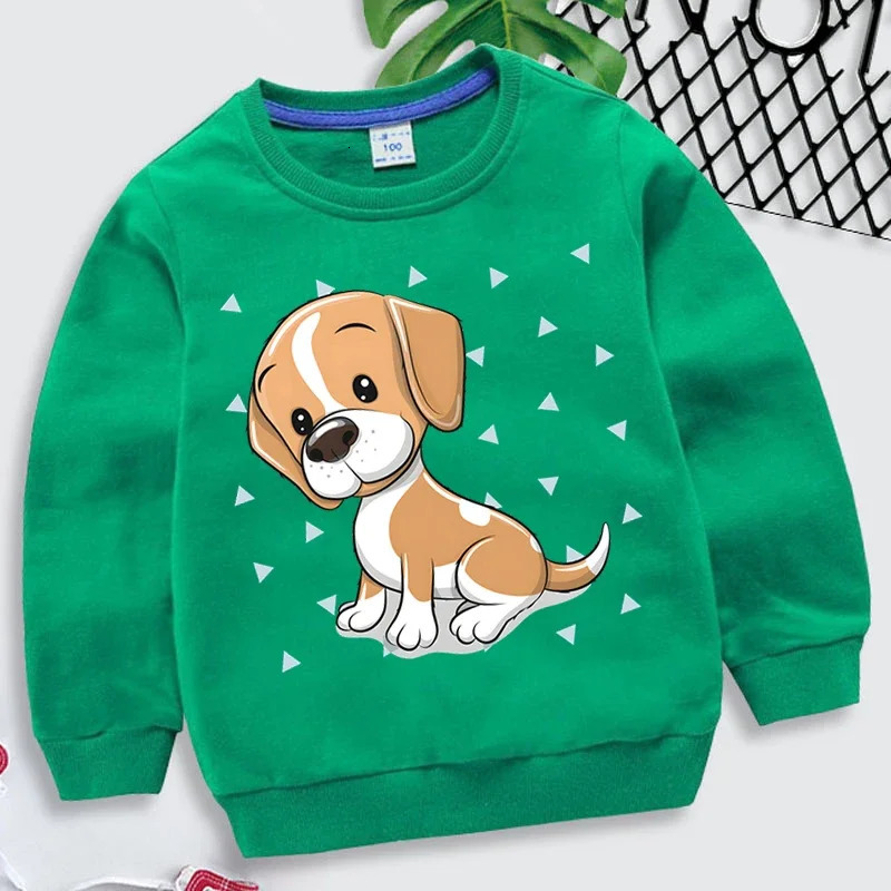 Beagle Dog Print Hoodies Kids Fashion Animal Pullover Long Sleeve Sweatshirt Cartoon Beagle Streetwear Girls Boys Hoodie Top 240117
